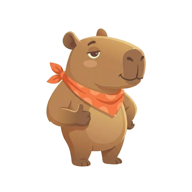 Vite the capybara giving a thumbs up